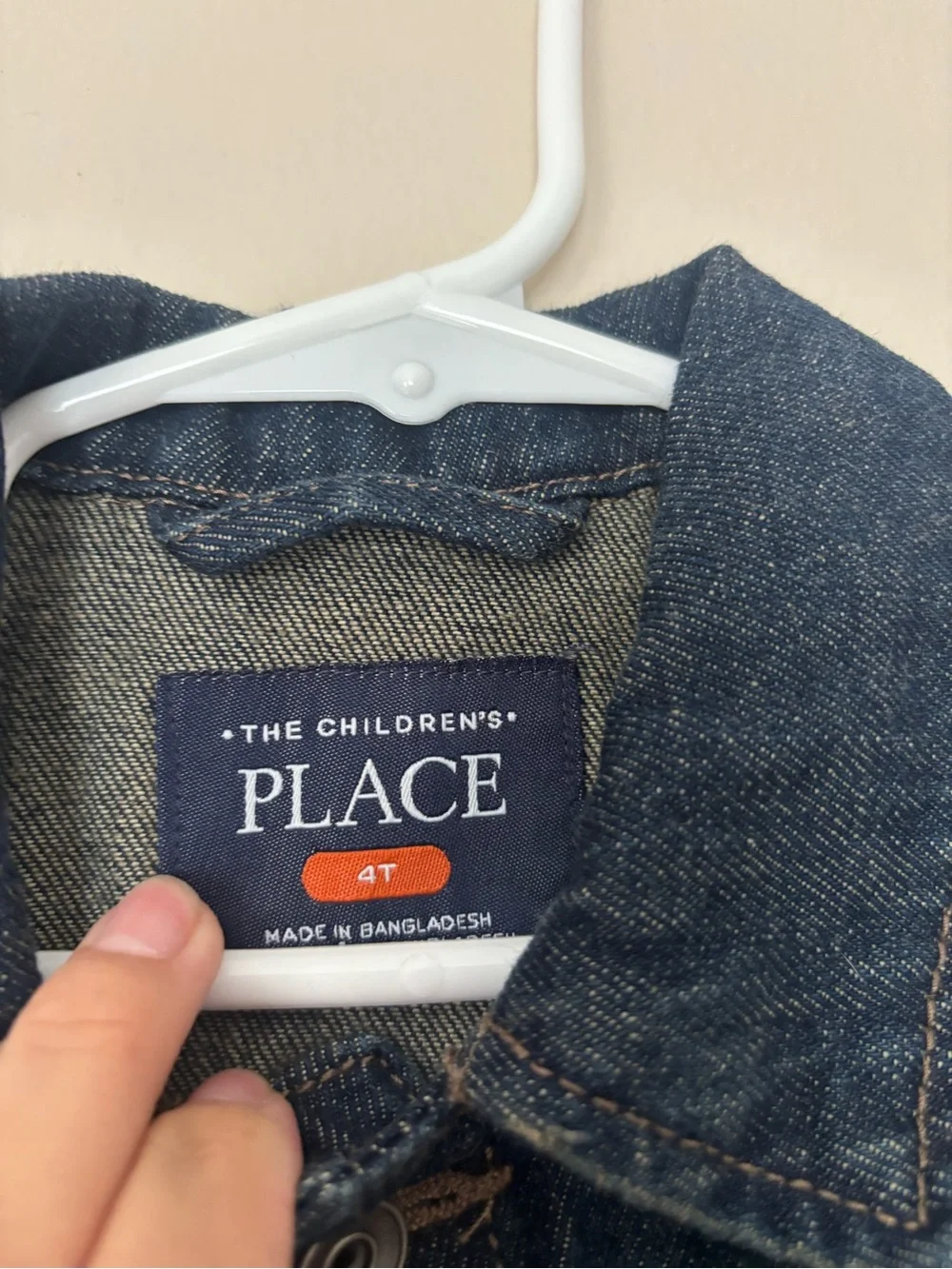 The Children's Place Kids' Dark Blue Denim Jacket 4T